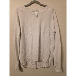Athleta Heather Gray Split Hem Sweatshirt • Size S • Soft Modal Blend